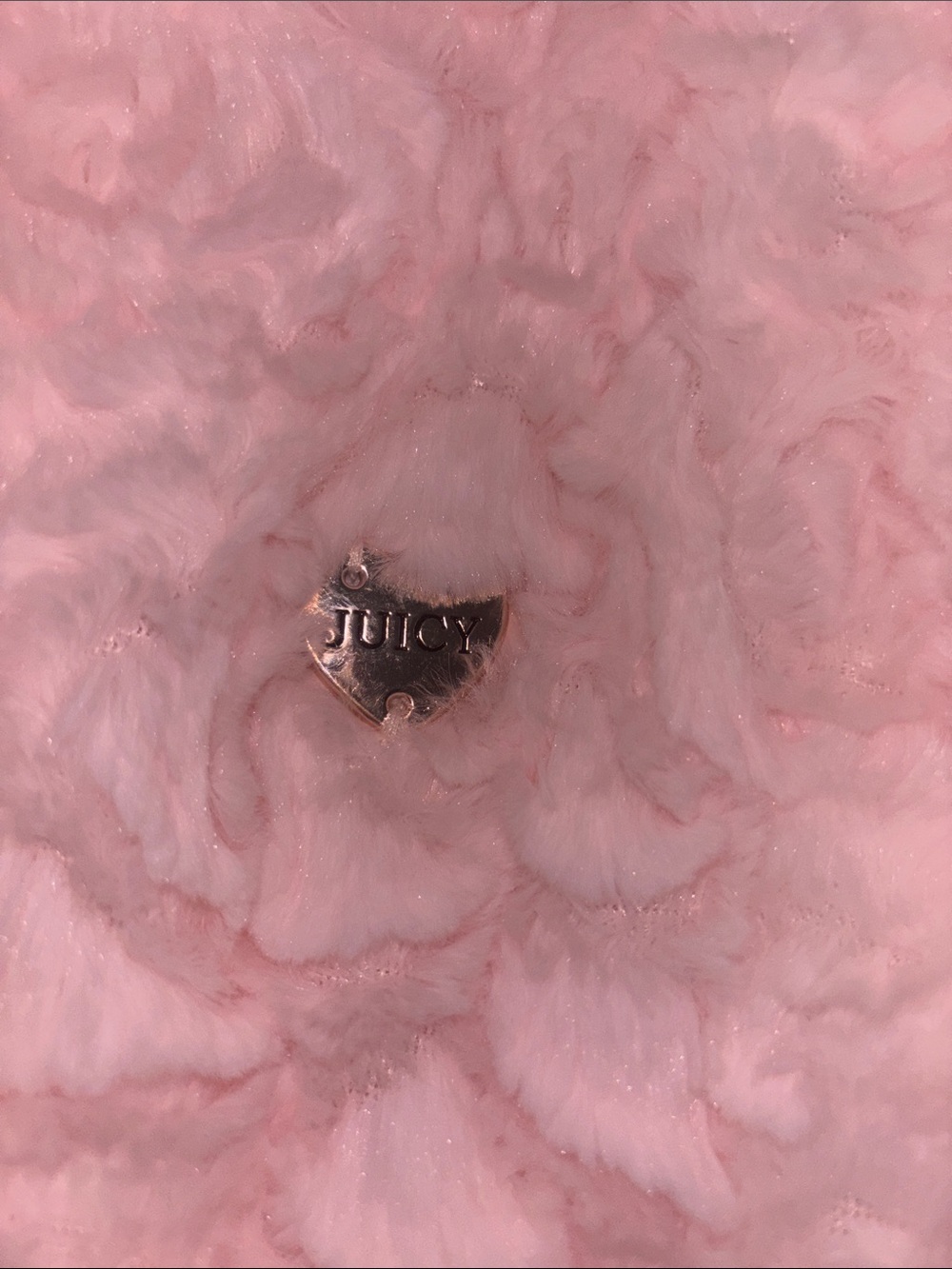 Juicy Couture Girls' Light Pink Rosette Faux Fur Coat - Picture 2 of 3